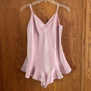 Ballet Onsie Satin Tap Short Lingerie | Victoria's Secret Romper leotard size M